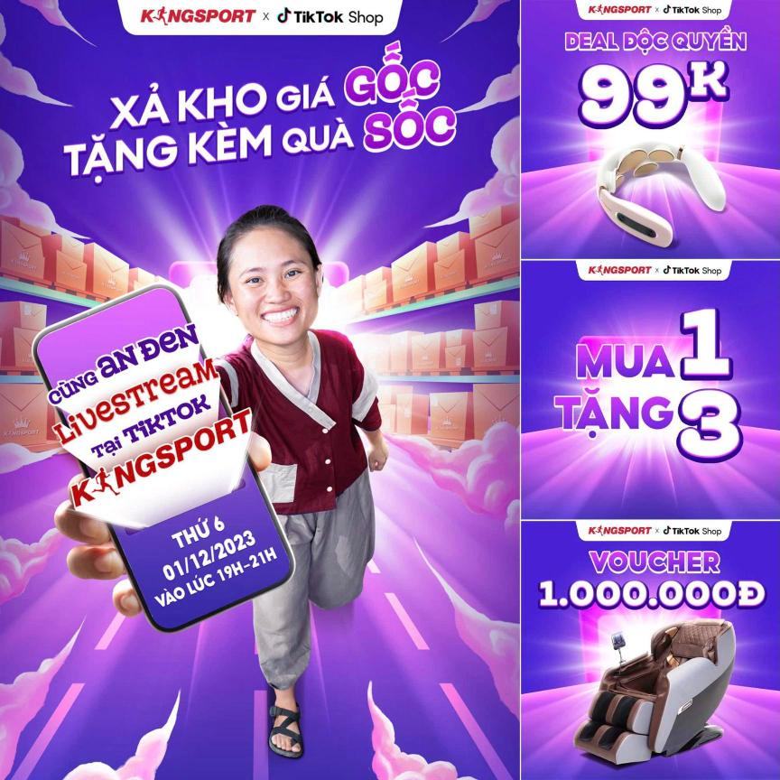 Xả kho giá gốc – livestream TikTok Shop